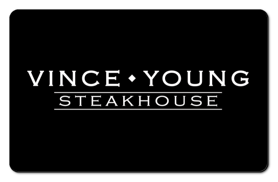 vince young steakhouse white text logo on a black background